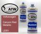 Preview: Volkswagen, Canyon Red Metallic, LE8V: 400ml Sprühdose + 400ml Klarlack - Set, von ATW Autoteile West.